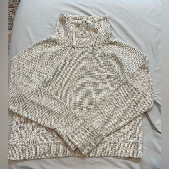 Aerie Women's Textured Beige Hoodie - Picture 2 of 13